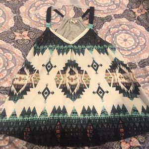 Rewind tank top size L with geometric pattern